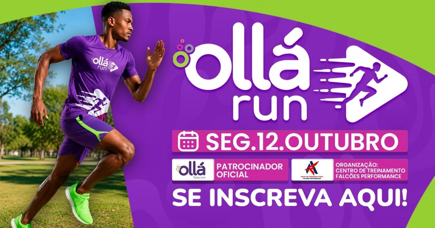 Inscrições e informações: 1ª Corrida OLLÁ RUN 2026