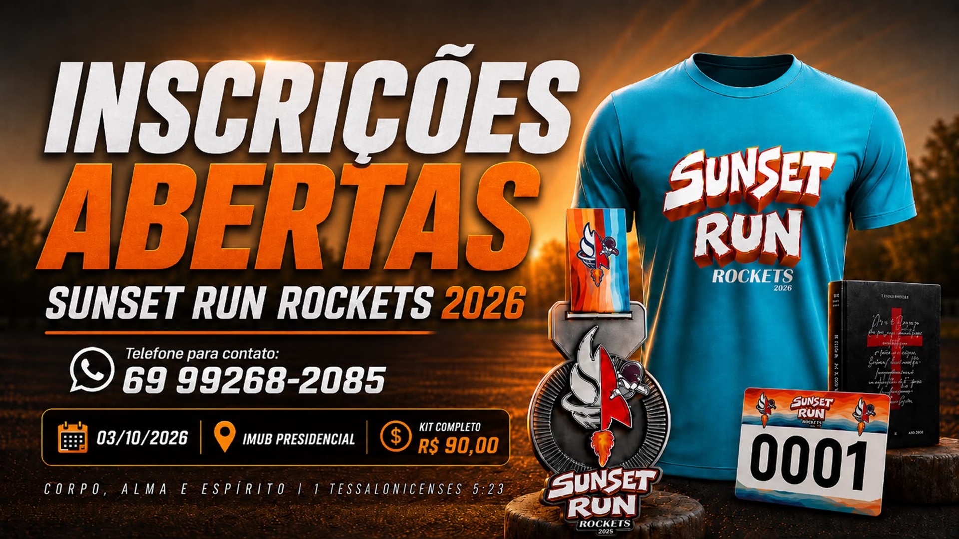 SUNSET RUN - ROCKETS 2026: inscrições, percursos e informações